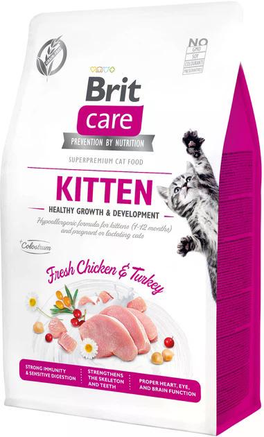 Корм сухой для котят Brit Care Cat GF Kitten Growth&Developmen с курицей и индейкой 400 г
