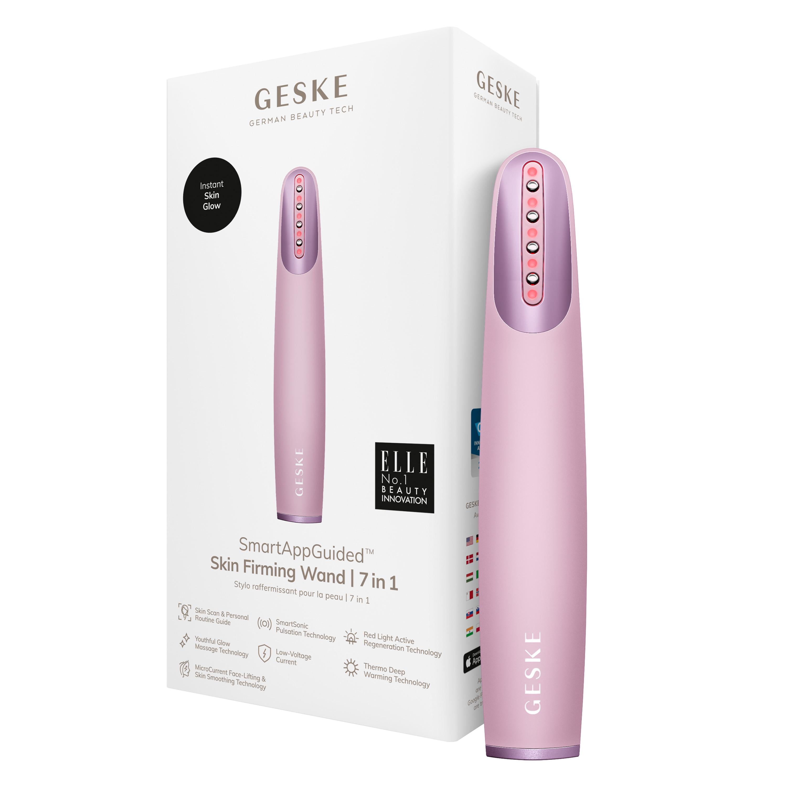 Устройство для укрепления и тонизации кожи лица GESKE Skin Firming Wand 7в1 Pink (HB0433)