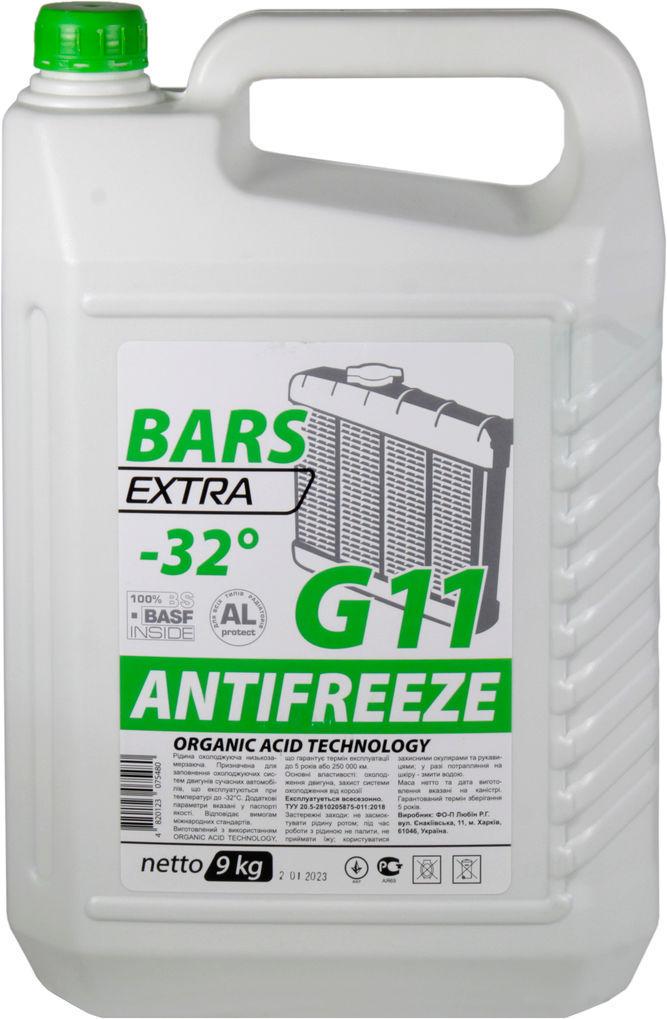 Антифриз Bars Extra G11 от -35 до +108 9 л Green (0101812)