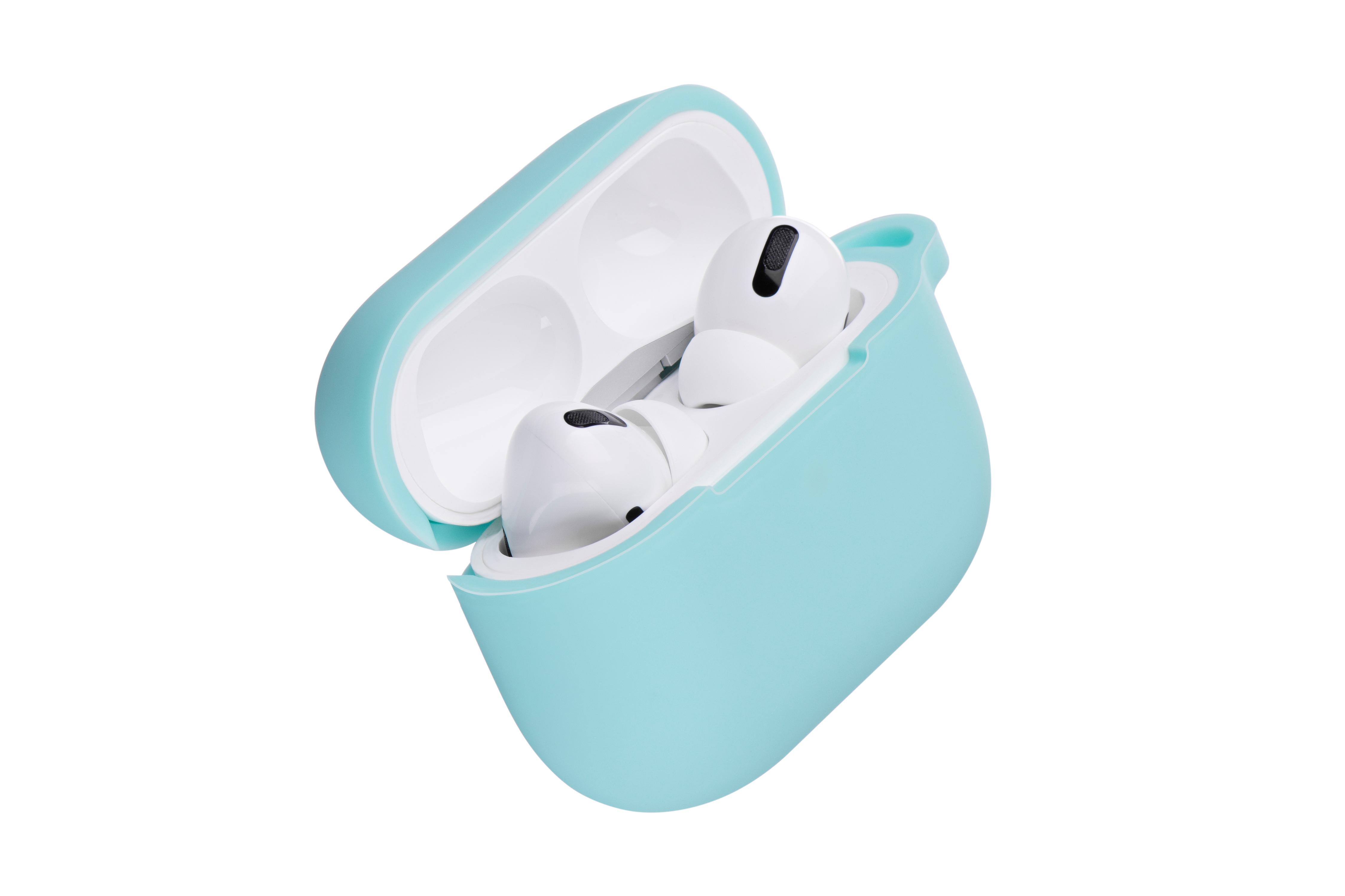 Чохол 2E Pure Color Silicone для навушників Apple AirPods Pro Ментоловий (2E-PODSPR-IBPCS-2.5-MT) - фото 2