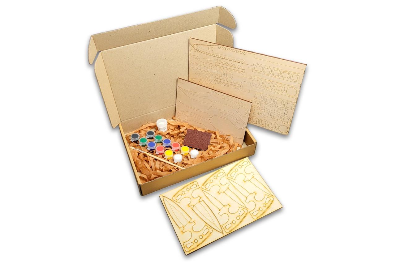 Набор для творчества №35 Standoff 2 FANG/M9/Dual Daggers из 3-х ножей и фанеры (21818408) - фото 3 Набор для творчества №35 Standoff 2 FANG/M9/Dual Daggers из 3-х ножей и фанеры (21818408) - фото 3