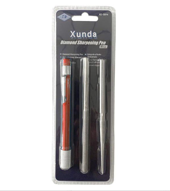 Точилка для ножів/ножиць/гачків кишенькова алмазна 2 стержні Червоний (430)