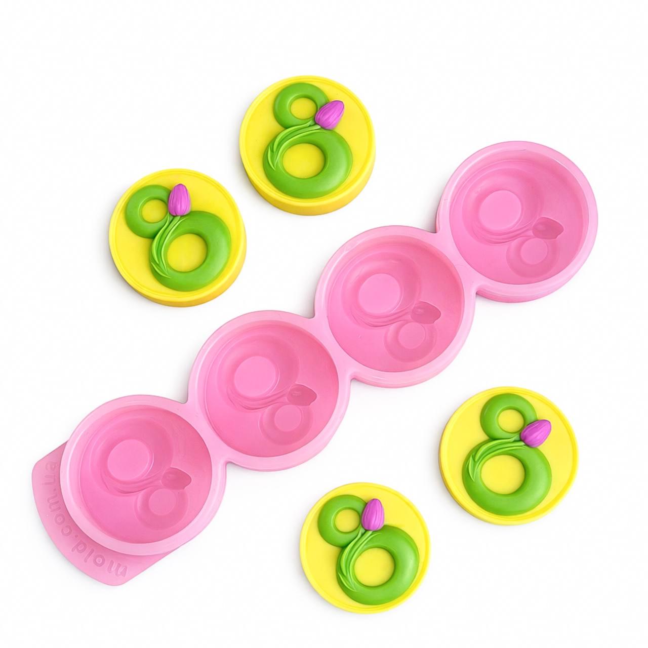 Молд силиконовый Конфеты круглые с восьмеркой (12765)