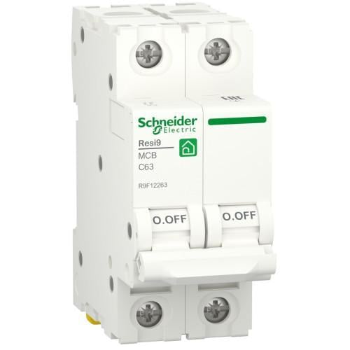 Автоматический выключатель 2-п. RESI9 63A C 6kA SCHNEIDER ELECTRIC C2