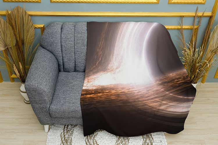 Плед Космос Black hole Space плюш двухслойный 150х210 см (113006-3)