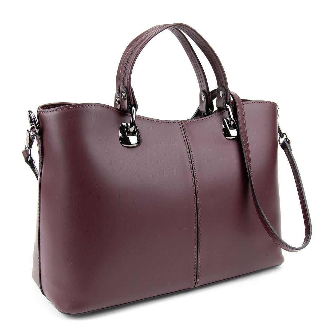 Жіноча сумка Royal Bag F-IT-7627BO шкіряна Бордовий (8066)