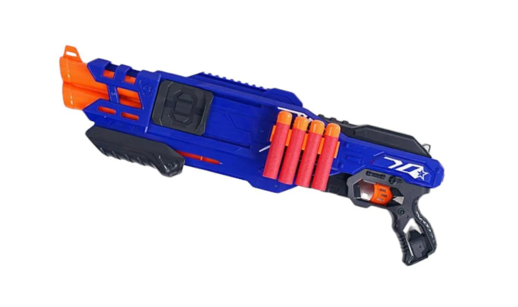 Бластер ZC 7111 Blaze Storm 59 см 10 мягких патронов Синий (109429) Бластер ZC 7111 Blaze Storm 59 см 10 мягких патронов Синий (109429)