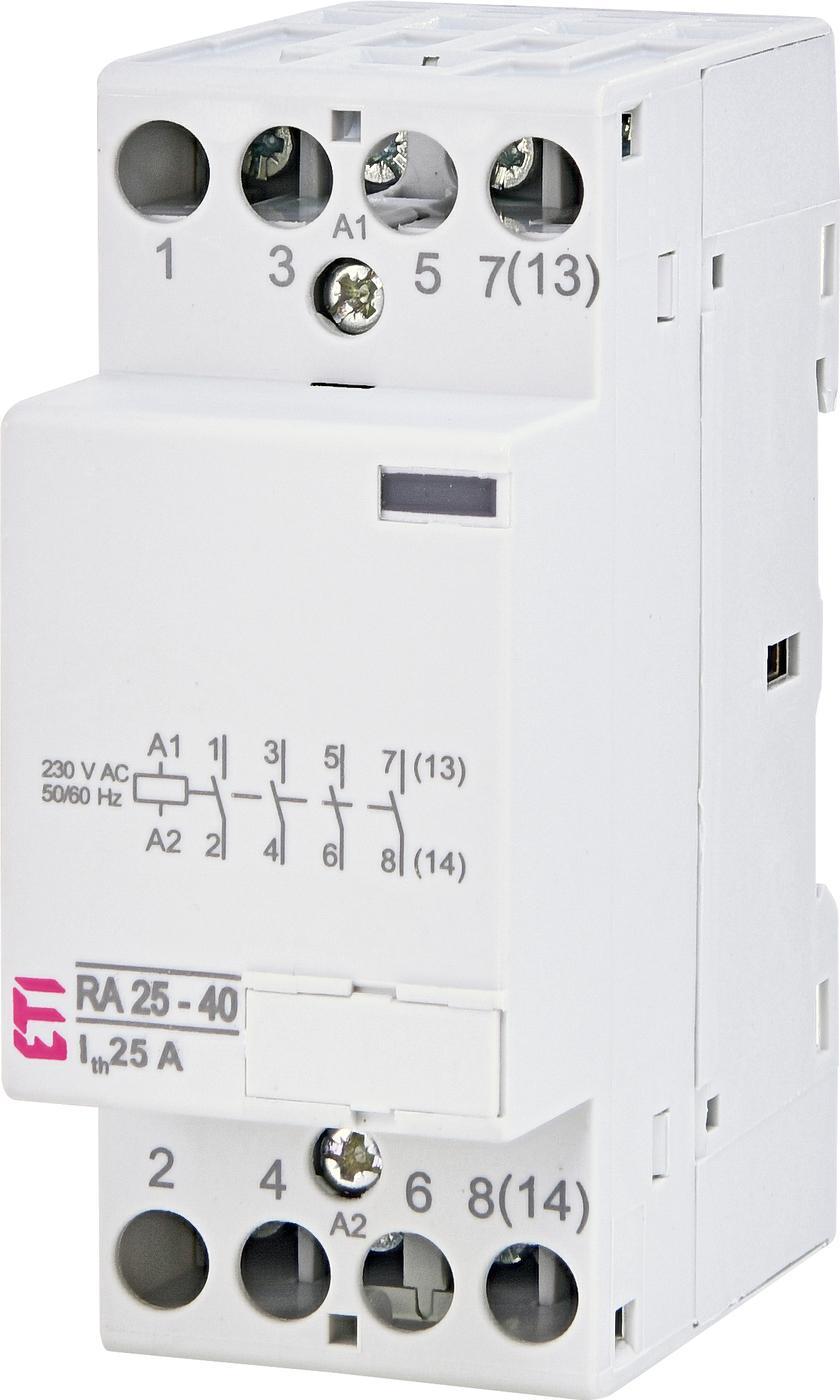 Контактор модульний ETI RA 25-40 25A 230V AC 4NO ETI (00000058424)