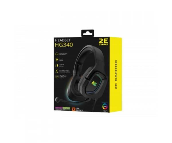 Наушники 2E HG340 RGB USB 7.1 Black (2E-HG340BK-7.1) - фото 2