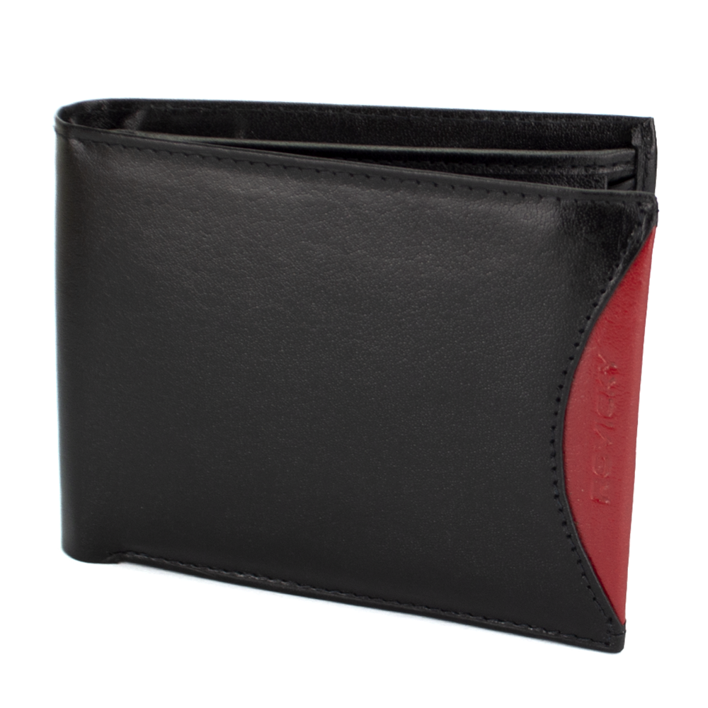 Портмоне кожаное мужское Rovicky 1531-03 BOR Black/Red
