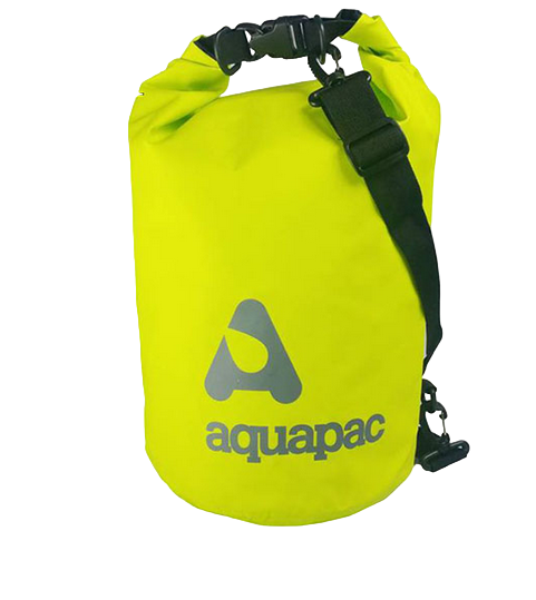 Гермомешок водонепроницаемый AQUAPAC 733 TrailProof Drybag с плечевым ремнем 15 л Acid Green