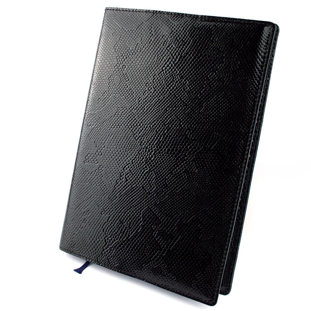 Обложка А5 для ежедневника/блокнота HandyCover Lika Питон кожаная Черный