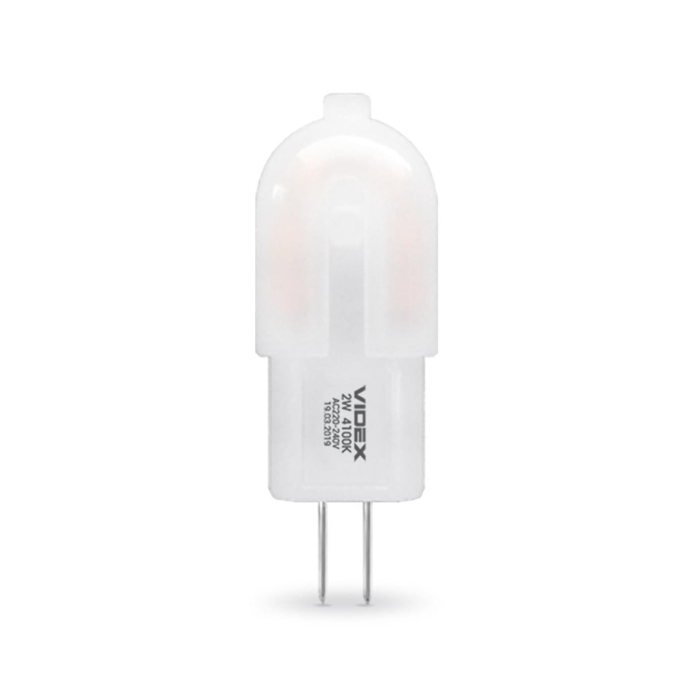 Лампа LED Videx G4e 2W G4 4100K (24632) Лампа LED Videx G4e 2W G4 4100K (24632)