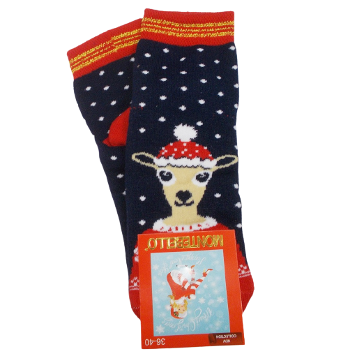 Носки новогодние montebello антибактериальные р. 36-40 Темно-синий (1526149990)