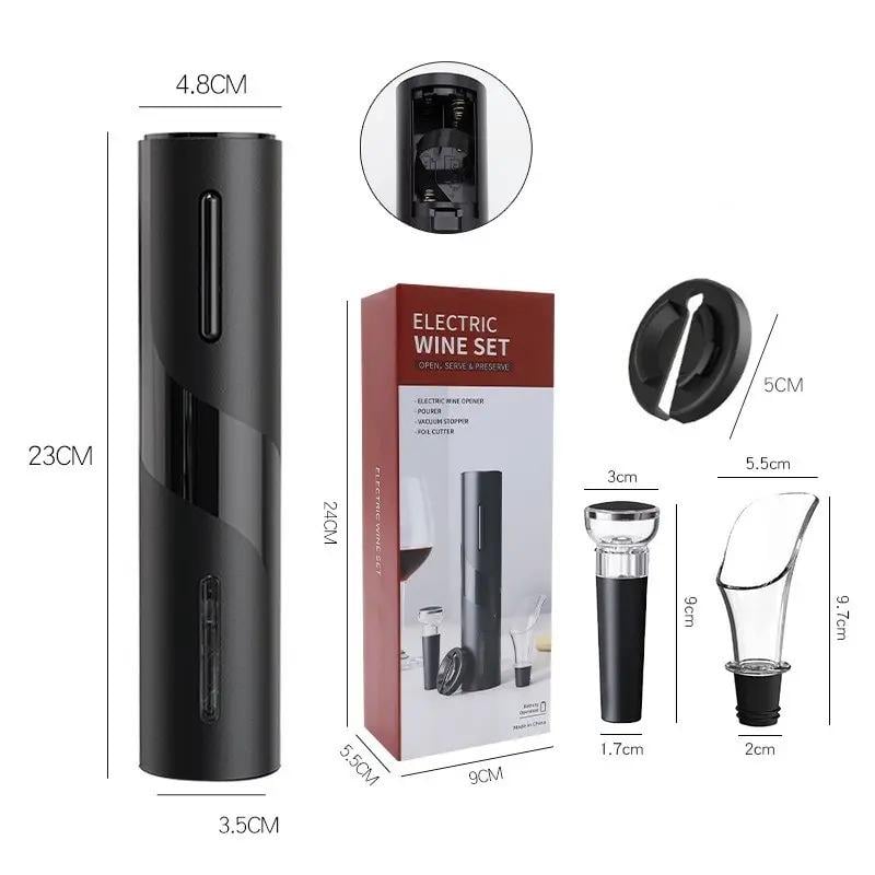 Штопор электрический на батарейках для вина 4в1 (SGS-KB1-601901A) - фото 9 Штопор электрический на батарейках для вина 4в1 (SGS-KB1-601901A) - фото 9