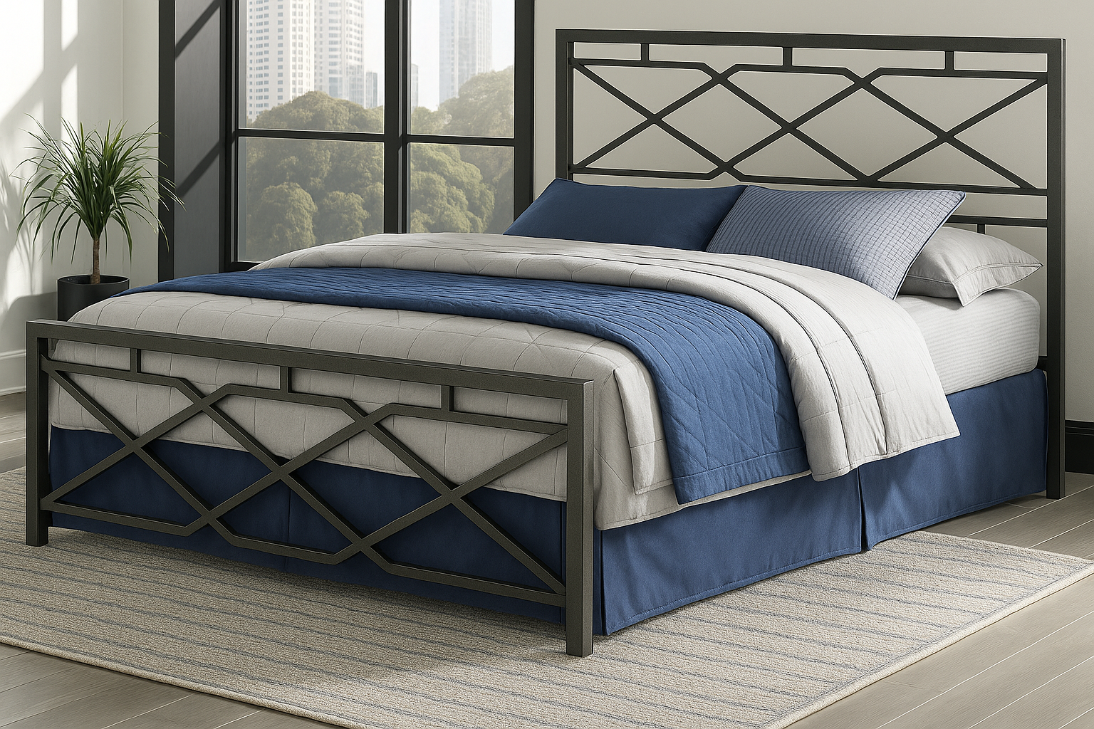 Кровать EcoLoft IN-2869 в стиле лофт 1,6x2x1,5м (29081572)