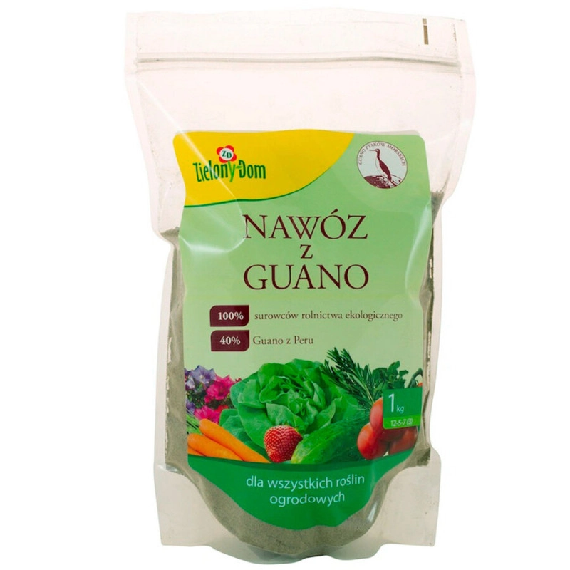 Удобрение органическое натуральное Nawoz z Guano перуанское гуано 1кг Удобрение органическое натуральное Nawoz z Guano перуанское гуано 1кг