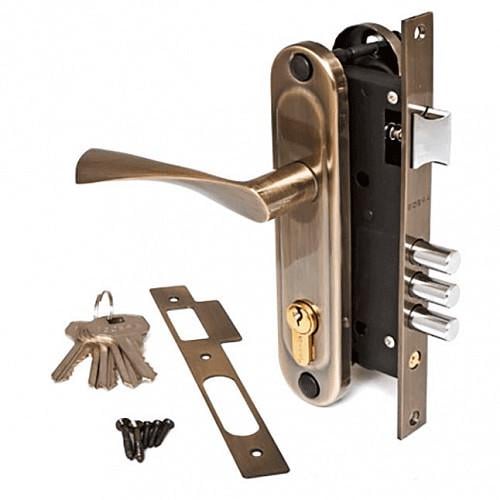 Замок врезной AVERS 1523/60-AB UA Бронзовый (1702572707)