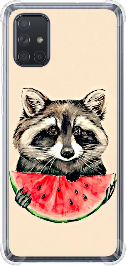 Чехол на Samsung Galaxy A71 2020 A715F Енотик с арбузом (4605sp-1826-42517) Чехол на Samsung Galaxy A71 2020 A715F Енотик с арбузом (4605sp-1826-42517)