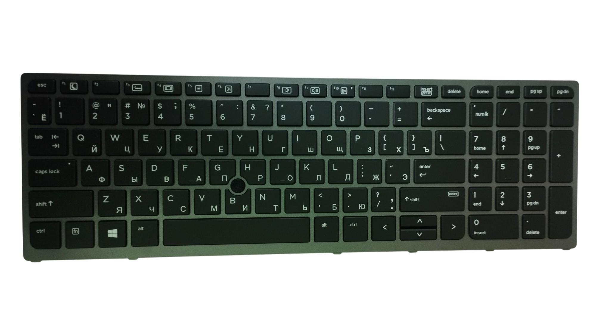 Клавиатура для ноутбука HP Zbook 15 G3/17 G3 с подсветкой Light Black