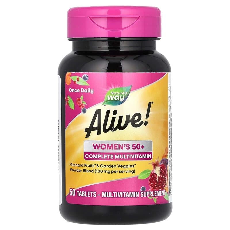 Комплекс вітамінів для жінок 50+ Nature's Way Alive! Women's Complete Multivitamin 50 таблеток - фото 3