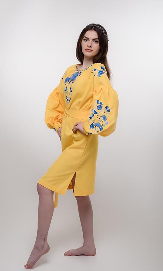 Сукня-вишиванка жіноча Вишиваночка р. 44 Жовтий (119-8)