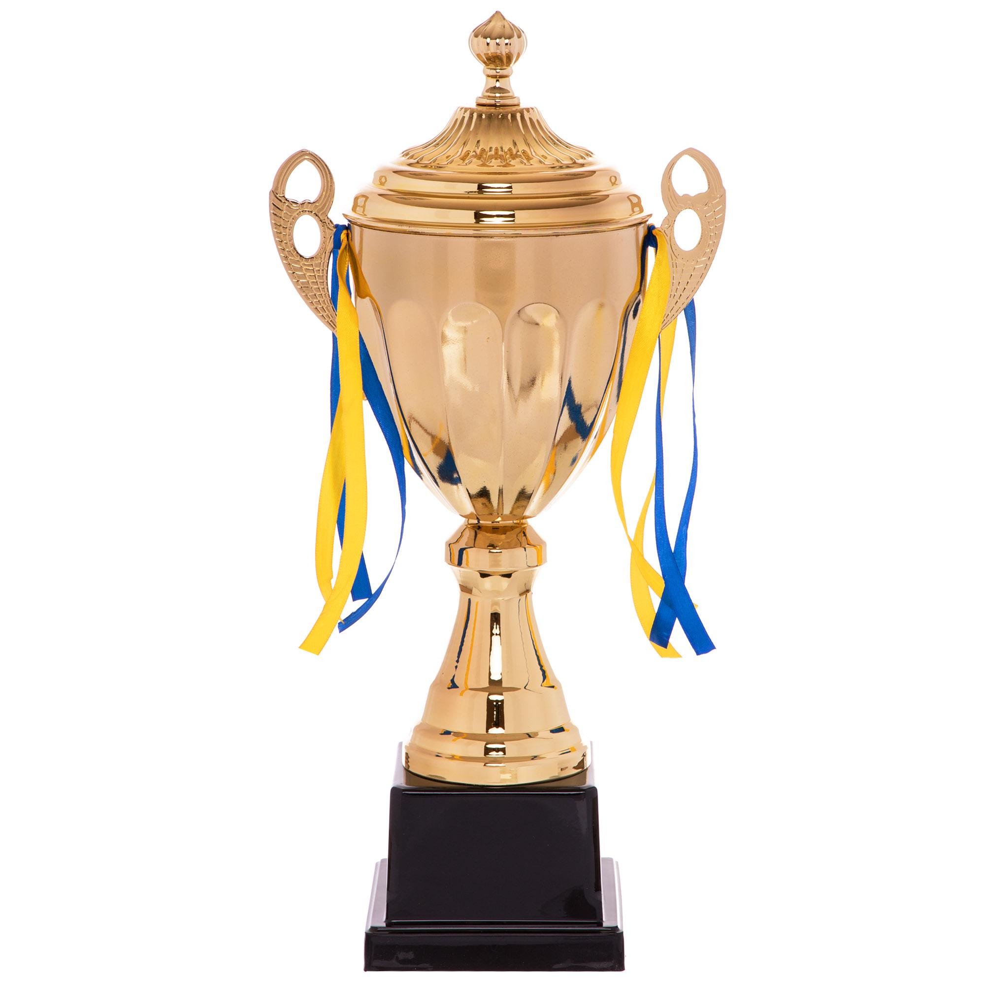 Кубок спортивный SP-Sport GREAT C-4060B с ручками и крышкой 45х22х14 см Золотой (C-4060B)
