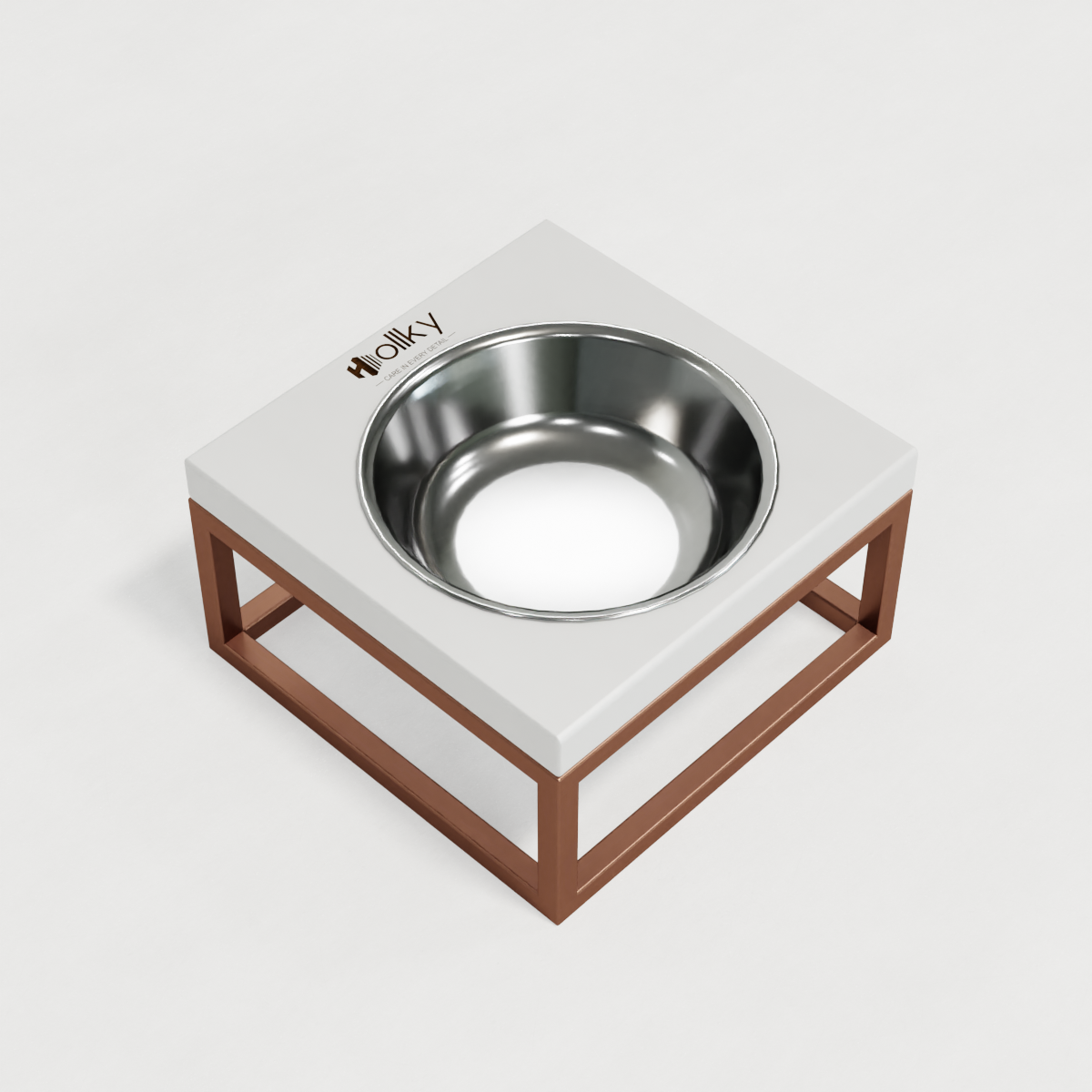 Миска на подставке для кошек и маленьких собак Hollky Base Solo S 0,45 л (S-18187-GLWH) - фото 4 Миска на подставке для кошек и маленьких собак Hollky Base Solo S 0,45 л (S-18187-GLWH) - фото 4
