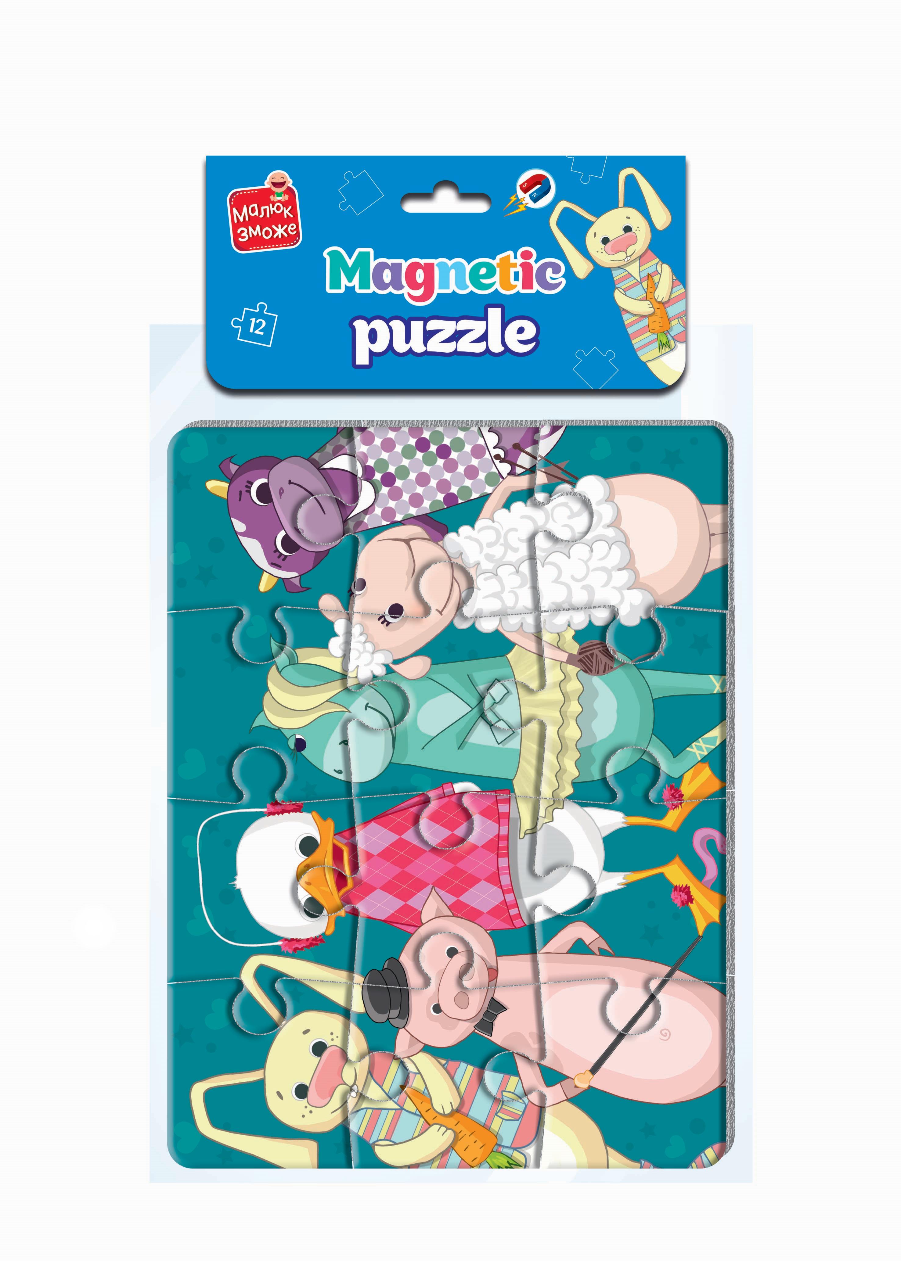 Гра розвиваюча vladi toys пазли магнітні А5 Малюк зможе звірята (MTT-164021)