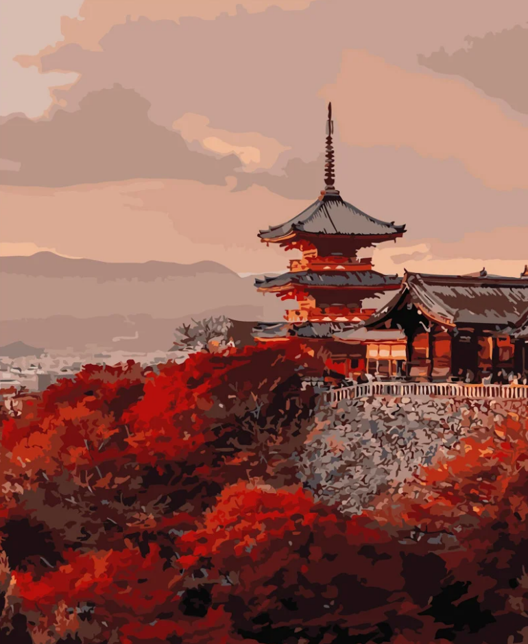 Картина по номерам Strateg Закат над Китаем 40x50 см (GS457)