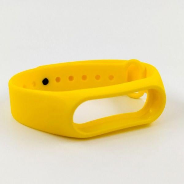 Силиконовый ремешок браслет для Mi Band 3/4 Yellow - фото 3