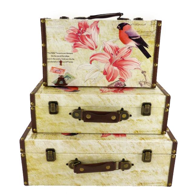 Сундук S/3 Гранд Презент Эйфелева башня с цветком 3 шт. (SH31194)