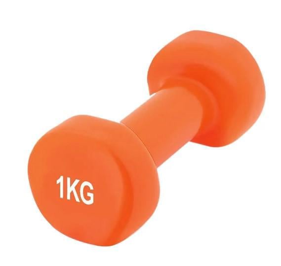 Гантель вінілова PowerPlay Achilles 4125 1 кг 1 шт. Помаранчевий (PP_4125_1kg)