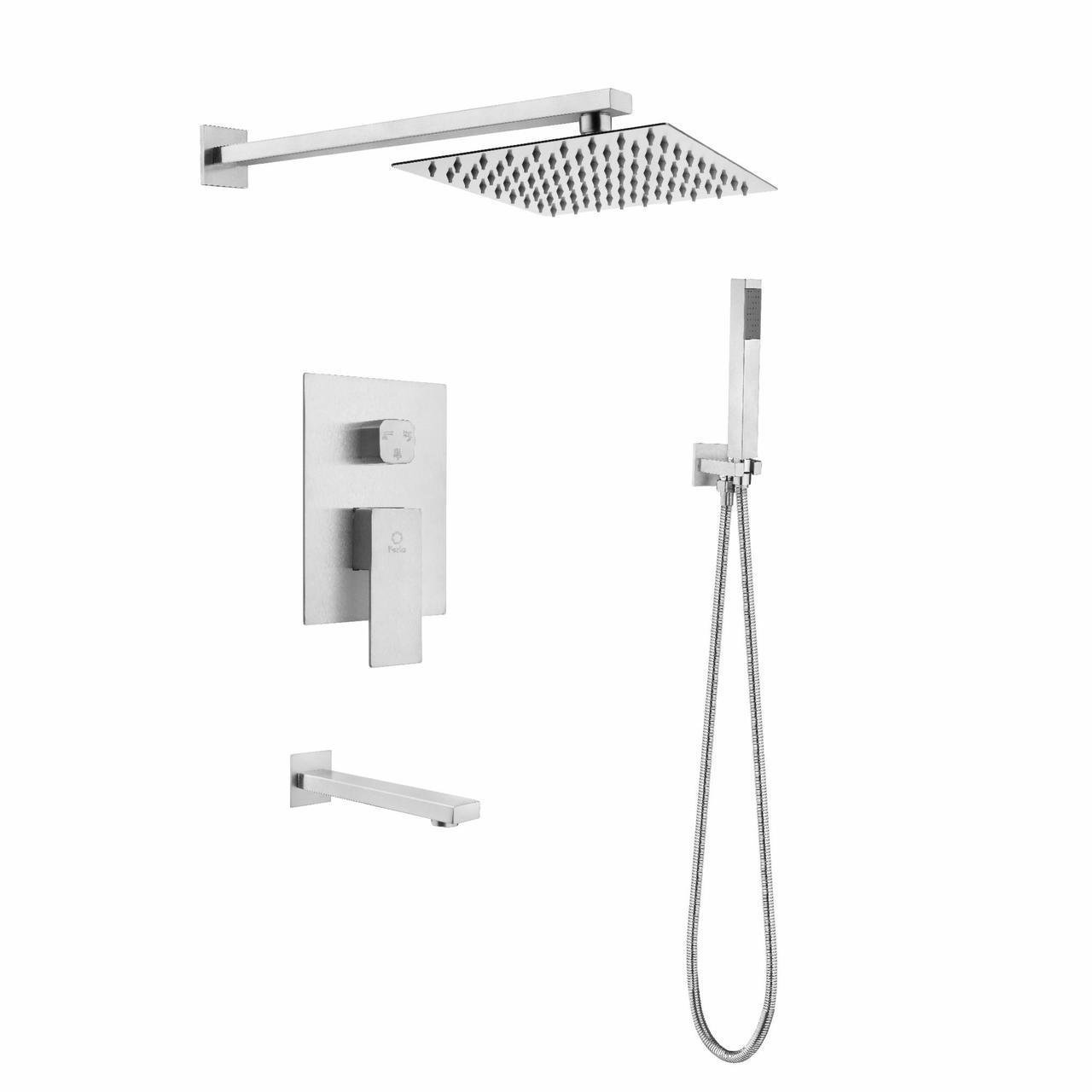 Змішувач для душу Perla SMART PSS7704 вбудований квадрат/3 режима Сатин/Нержавіюча сталь (2529486200)