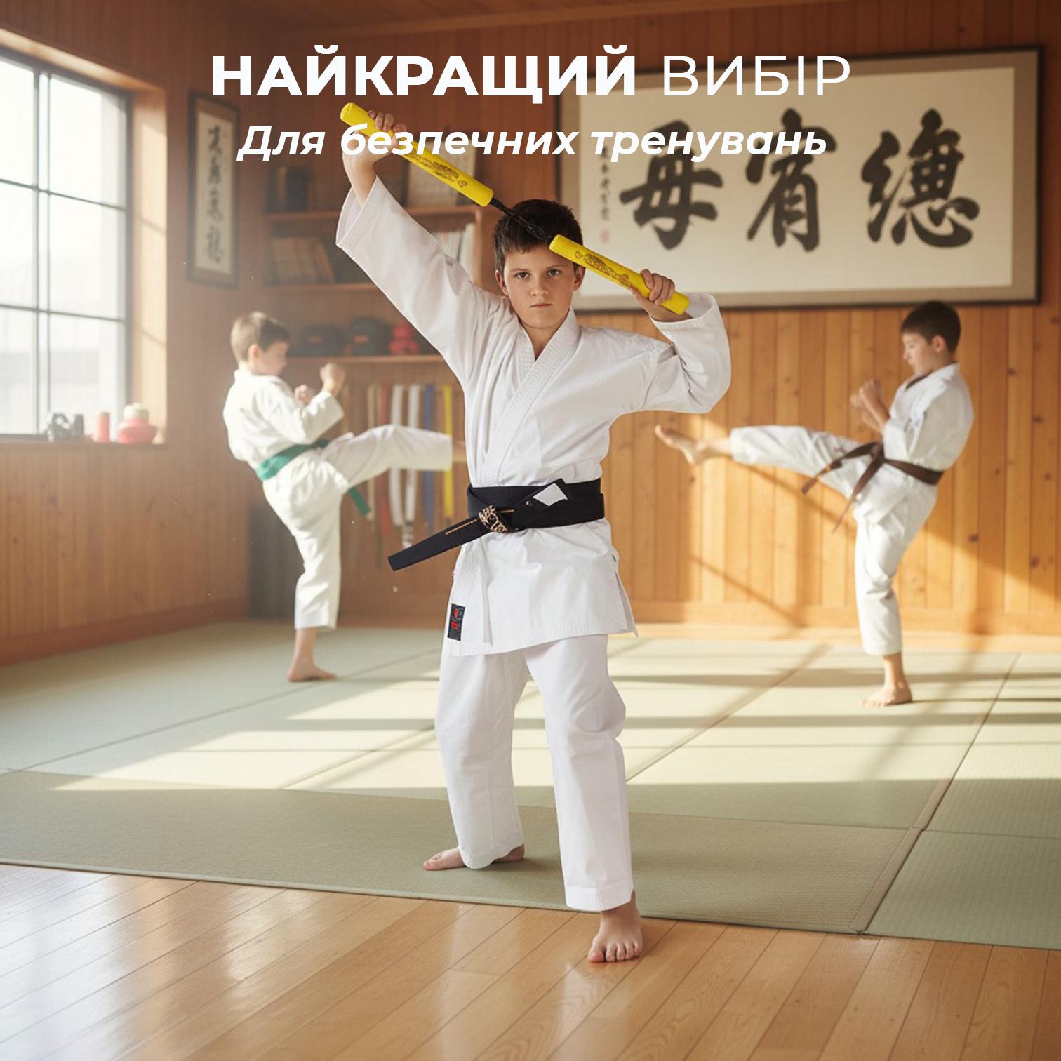 Нунчаки тренировочные Univerza Дракон со шнуром неопреновым покрытием для начинающих Желтый - фото 8 Нунчаки тренировочные Univerza Дракон со шнуром неопреновым покрытием для начинающих Желтый - фото 8