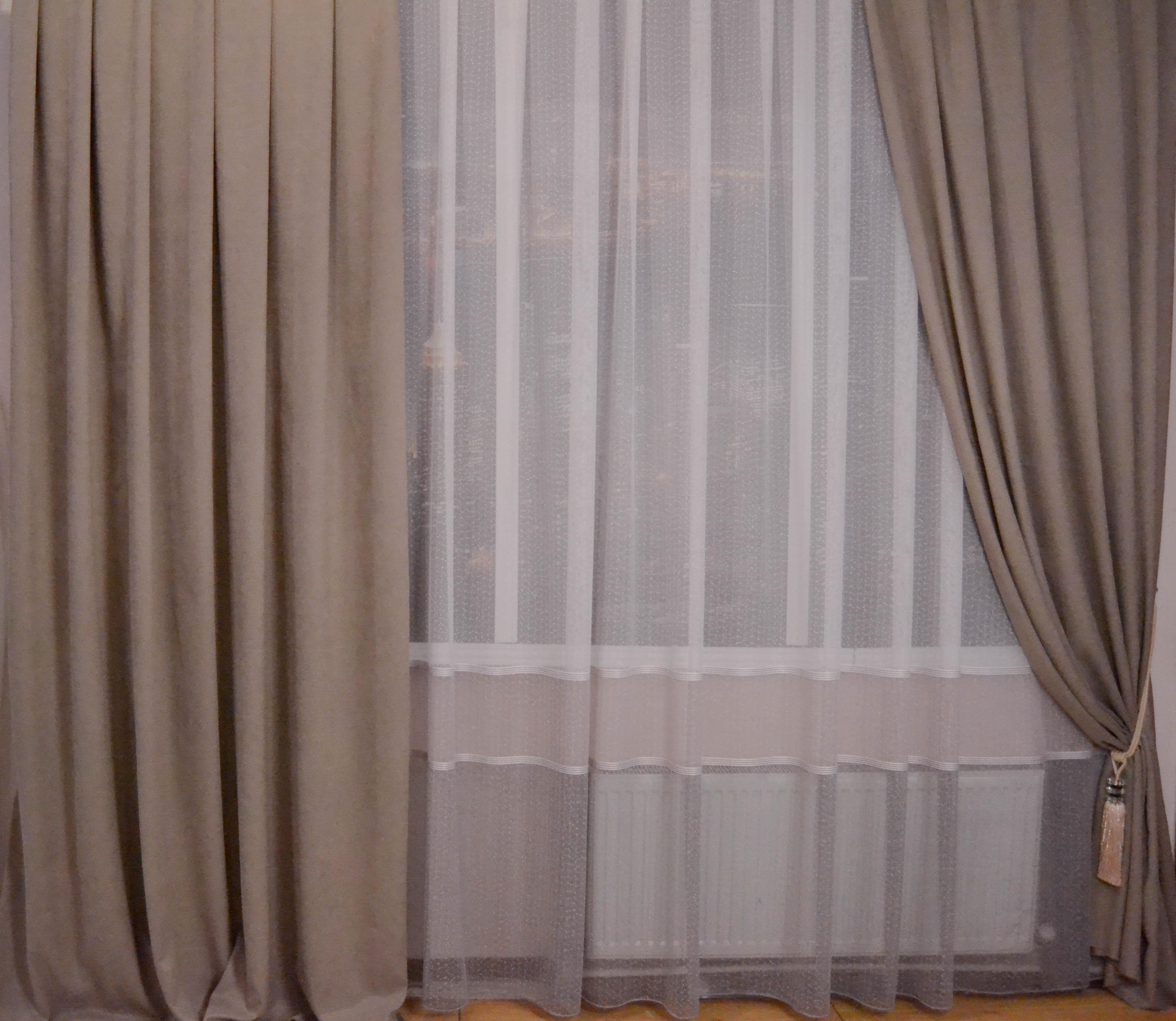 Штори мікровелюр Renas 1,5 м х2,7 м 2 шт. Пудровий