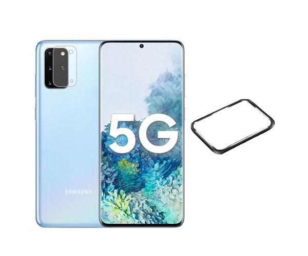 Защитное стекло и рамка Tempered Glass 0,3 мм на заднюю камеру для Samsung Galaxy S20 Plus