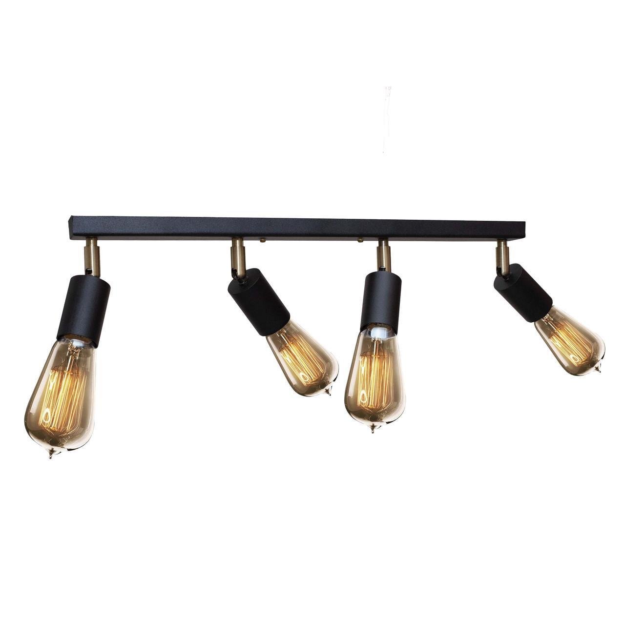 Светильник спот MSK ELECTRIC Asket с поворотным механизмом под четыре лампы Е27 Черный (NL 1222-4) - фото 1 Светильник спот MSK ELECTRIC Asket с поворотным механизмом под четыре лампы Е27 Черный (NL 1222-4) - фото 1