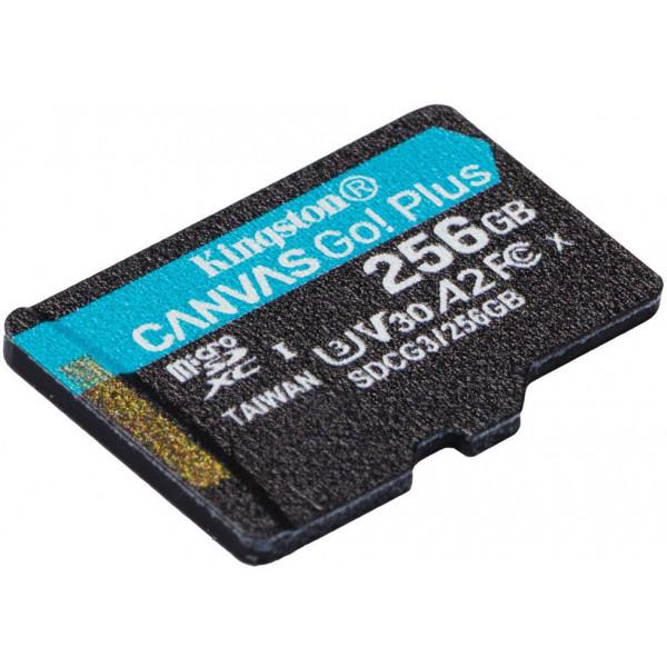 Карта памяти Kingston Canvas Go Plus 256 GB microSDXC C10 UHS-I U3 A2 R170/W90MB/s (SDCG3/256GBSP) - фото 2 Карта памяти Kingston Canvas Go Plus 256 GB microSDXC C10 UHS-I U3 A2 R170/W90MB/s (SDCG3/256GBSP) - фото 2
