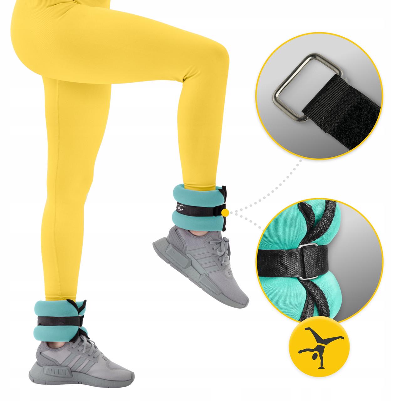 Обважнювачі-манжети для ніг та рук 4FIZJO 2x1,5 кг Black/Green (P-5907739311092) - фото 10