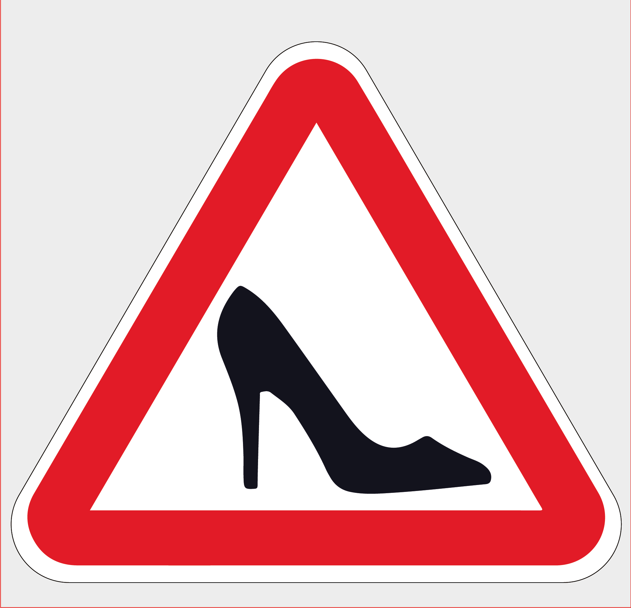 Наклейка на автомобиль Туфелька для леди за рулем (10090453)