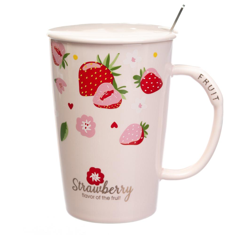 Керамическая чашка Elisey Fruit Клубника 450 мл (8805-032)