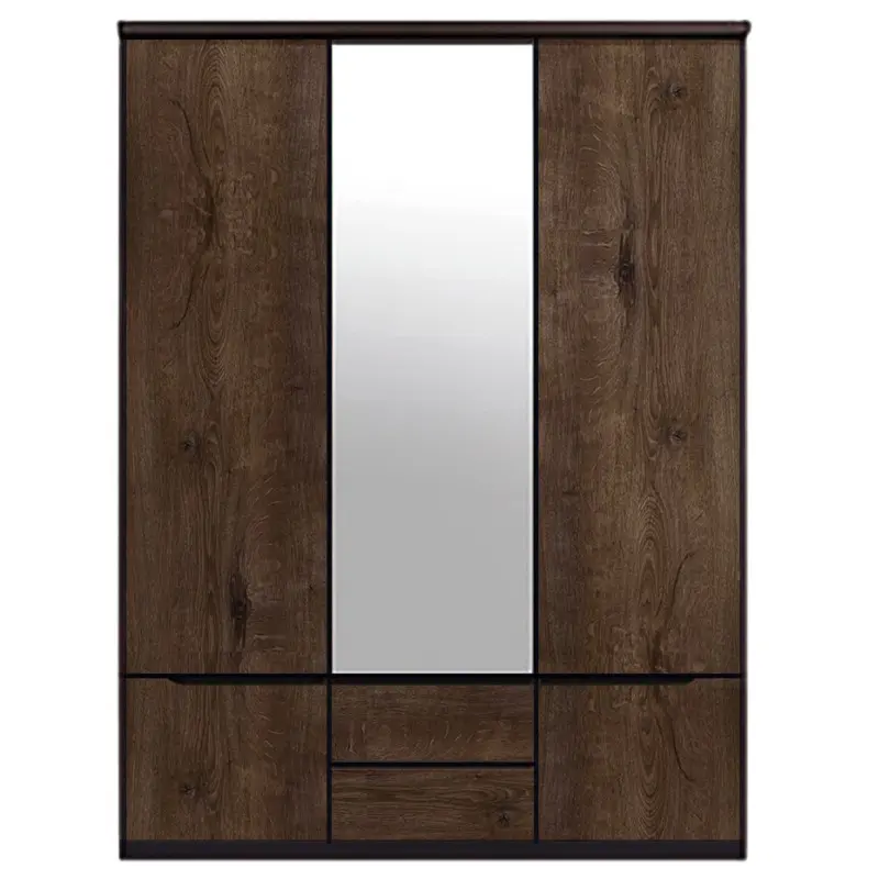 Шкаф с зеркалом Гербор Джули SZF2D1L2S 153х57х207 см Венге магия/Дуб конкордия (25409156)