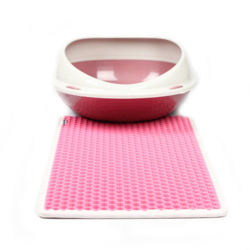 Килимок двошаровий Cat in Box для котячого лотка EVA 50x30 см Рожевий - фото 2 Килимок двошаровий Cat in Box для котячого лотка EVA 50x30 см Рожевий - фото 2