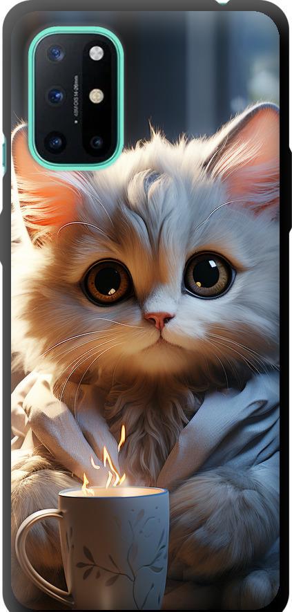 Чехол на OnePlus 8T White cat (5646b-2113-42517)