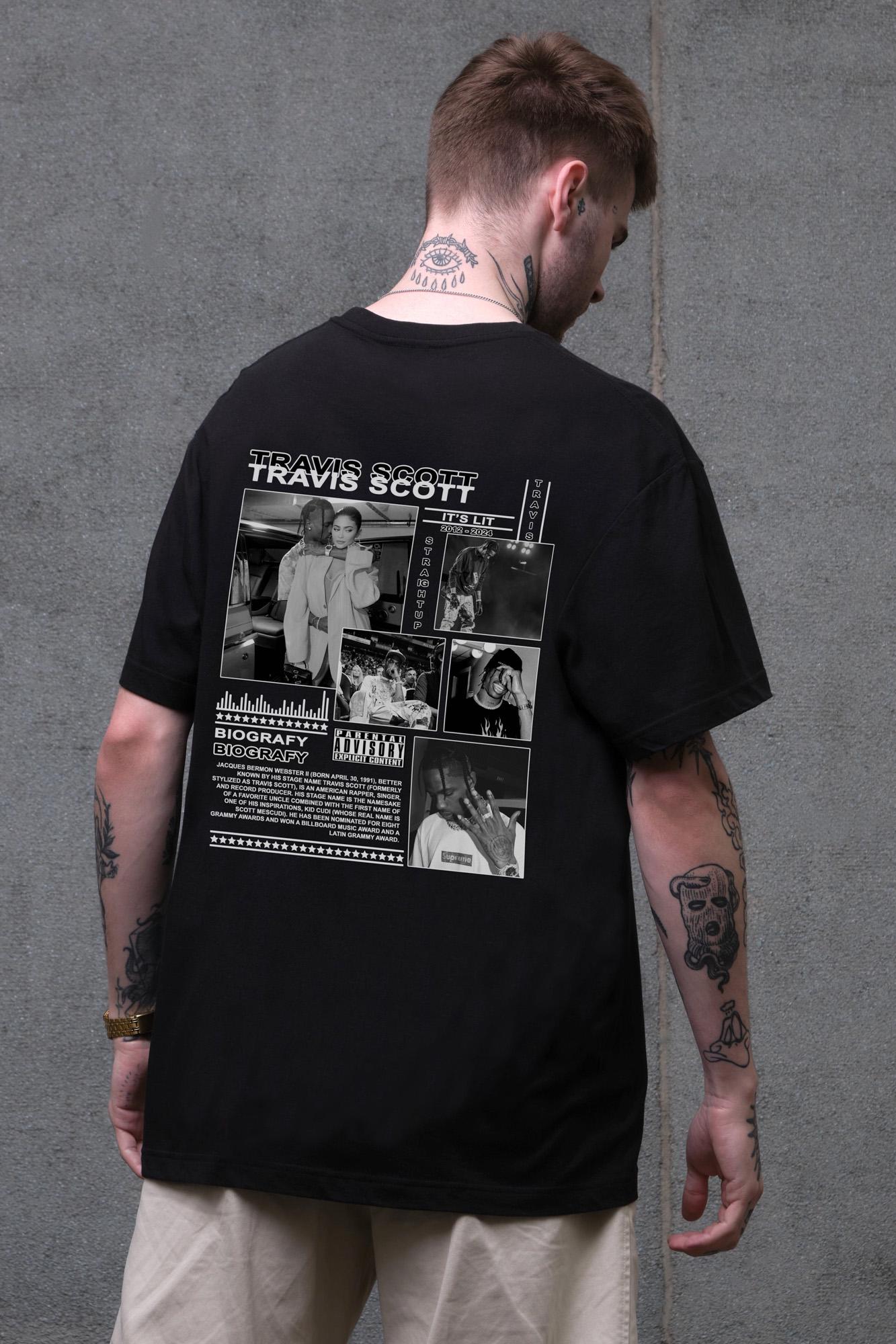 Футболка оверсайз Without З Принтом Travis S/M Black (S/M8056299 8056300)