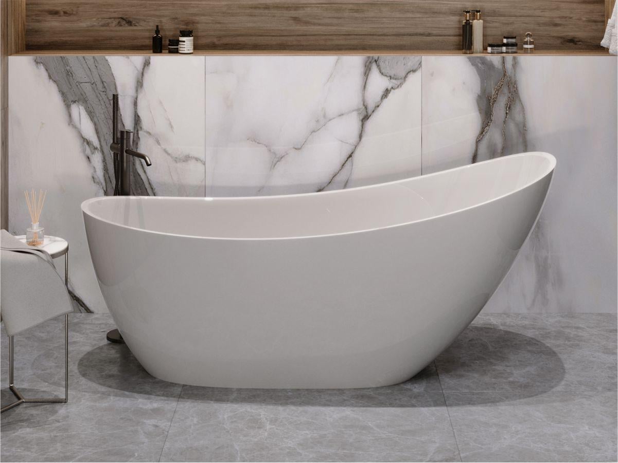 Ванна зі штучного каменю Miraggio MARINA 175х73 см Білий (33996587)