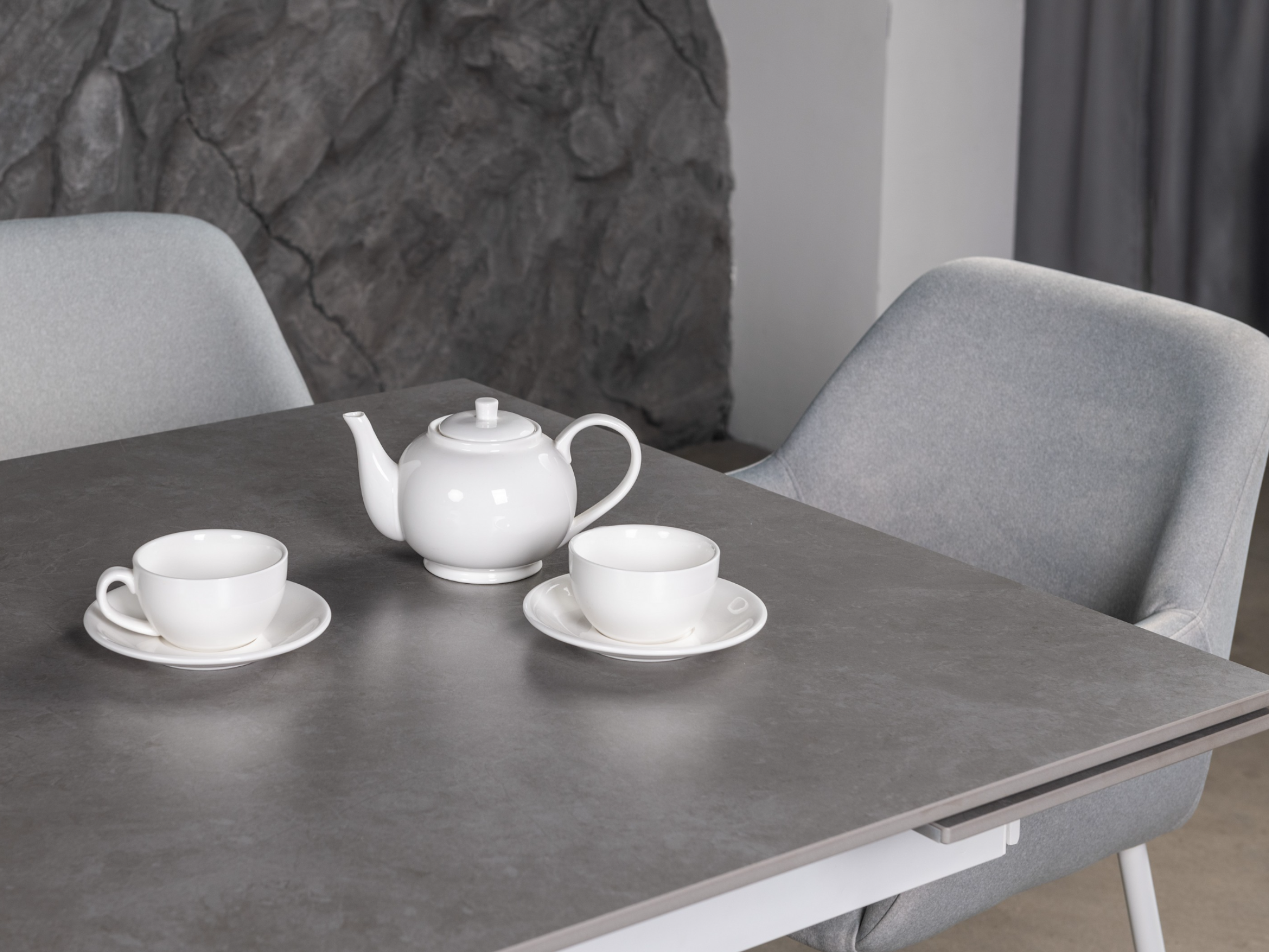 Стол обеденный раздвижной Vetro Mebel Тициано 1700-2200x900x760 мм Деликато грей/белый (TМL-1150) - фото 9 Стол обеденный раздвижной Vetro Mebel Тициано 1700-2200x900x760 мм Деликато грей/белый (TМL-1150) - фото 9