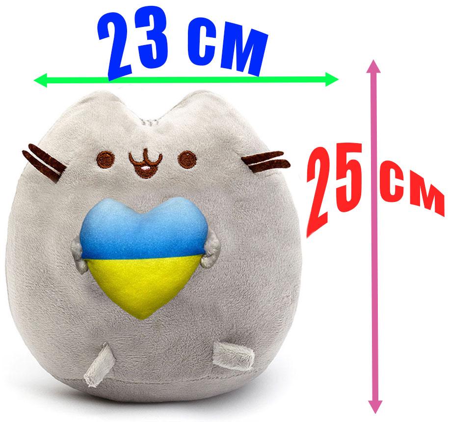 Іграшка м'яка Пушин кет Pusheen cat S&T із серцем 23х25см та з кексом 23х25 см Сірий (n-10102) - фото 3