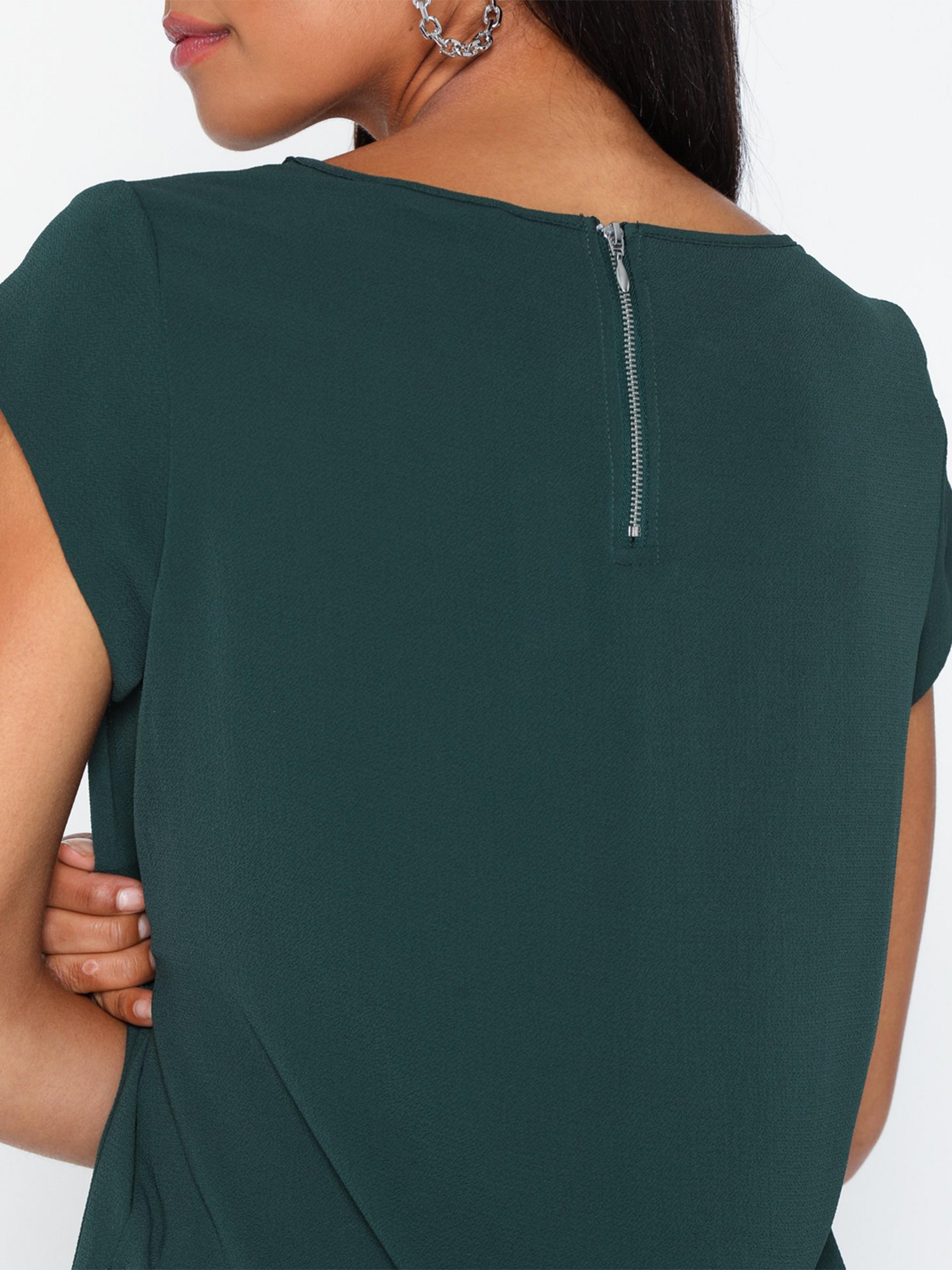 Блуза женская Only 11217 XL Темно-зеленый (48) - фото 4